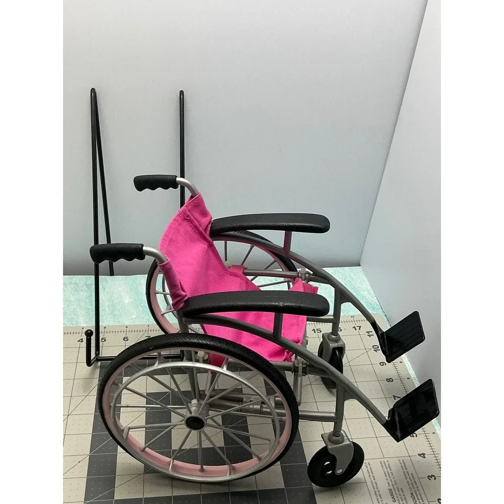 Our Generation OG Dolls Pink and Silver Wheelchair for 18 Inch Dolls Accessory